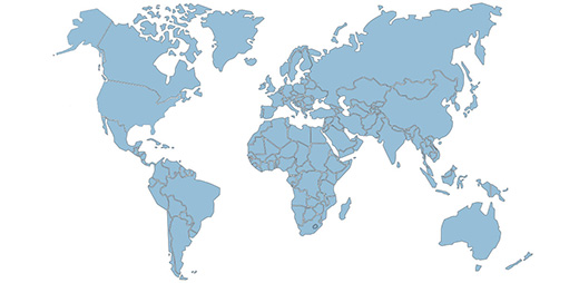 Illustration of the world with a zoom on the United States of America