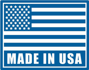 Blue colored United States flag with 'Made in USA' underneath.